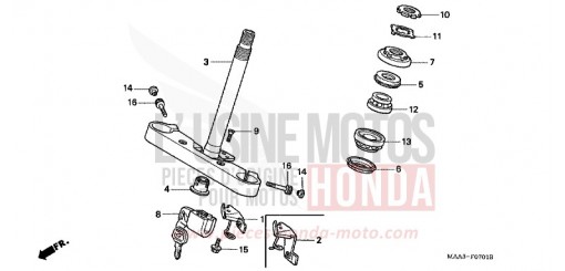 STEERING STEM (VT1100C2) VT1100C2T de 1996